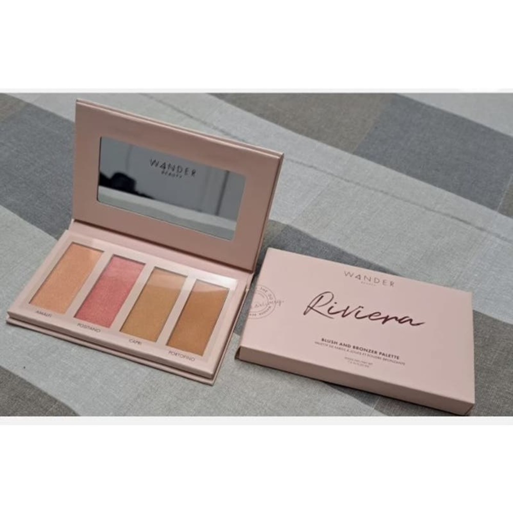 WANDER BEAUTY Riviera Blush and Bronzer Palette .25 Oz Full Size New Box